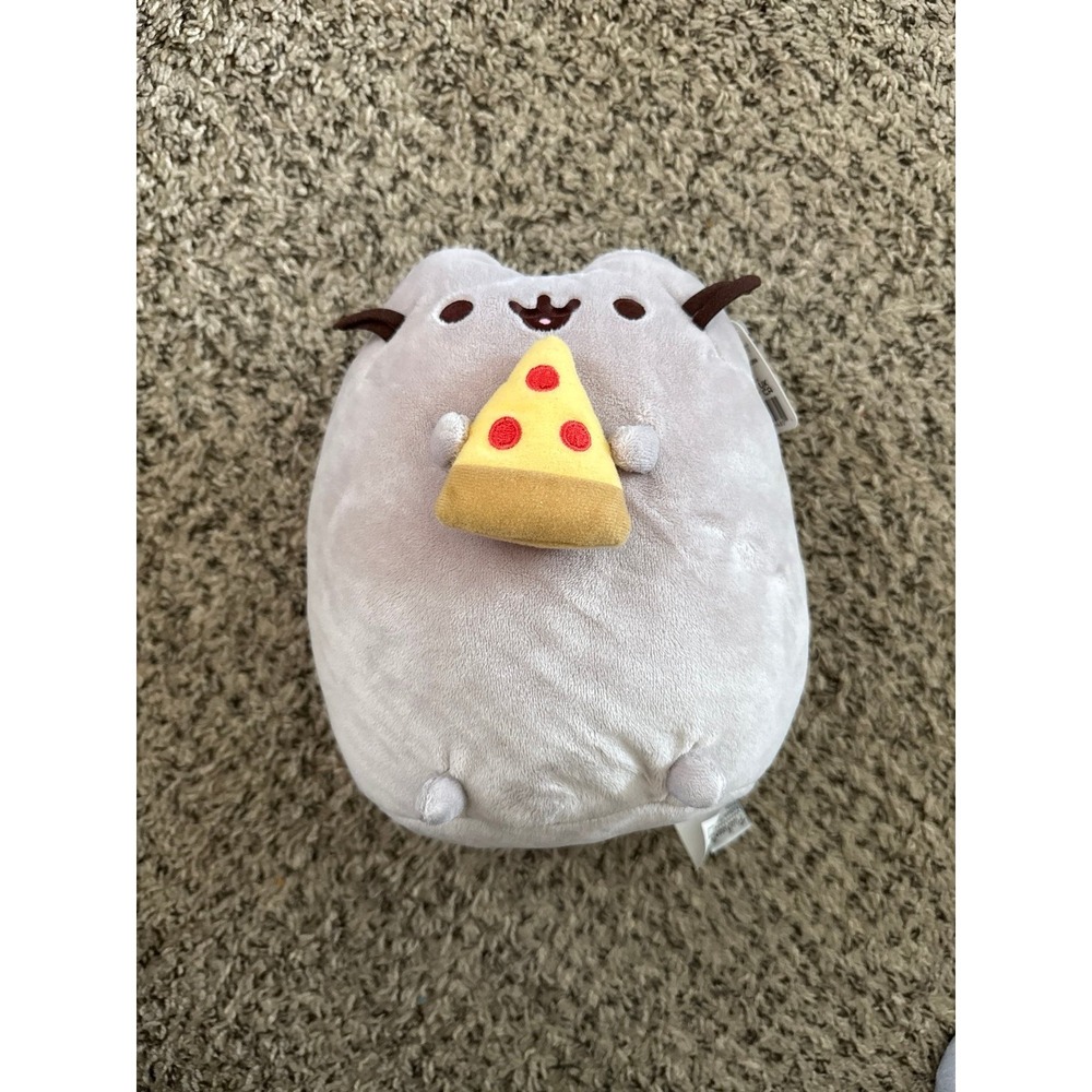 NWT Pusheen Cat Holding Pizza Plush Stuffed Animal Toy 10"